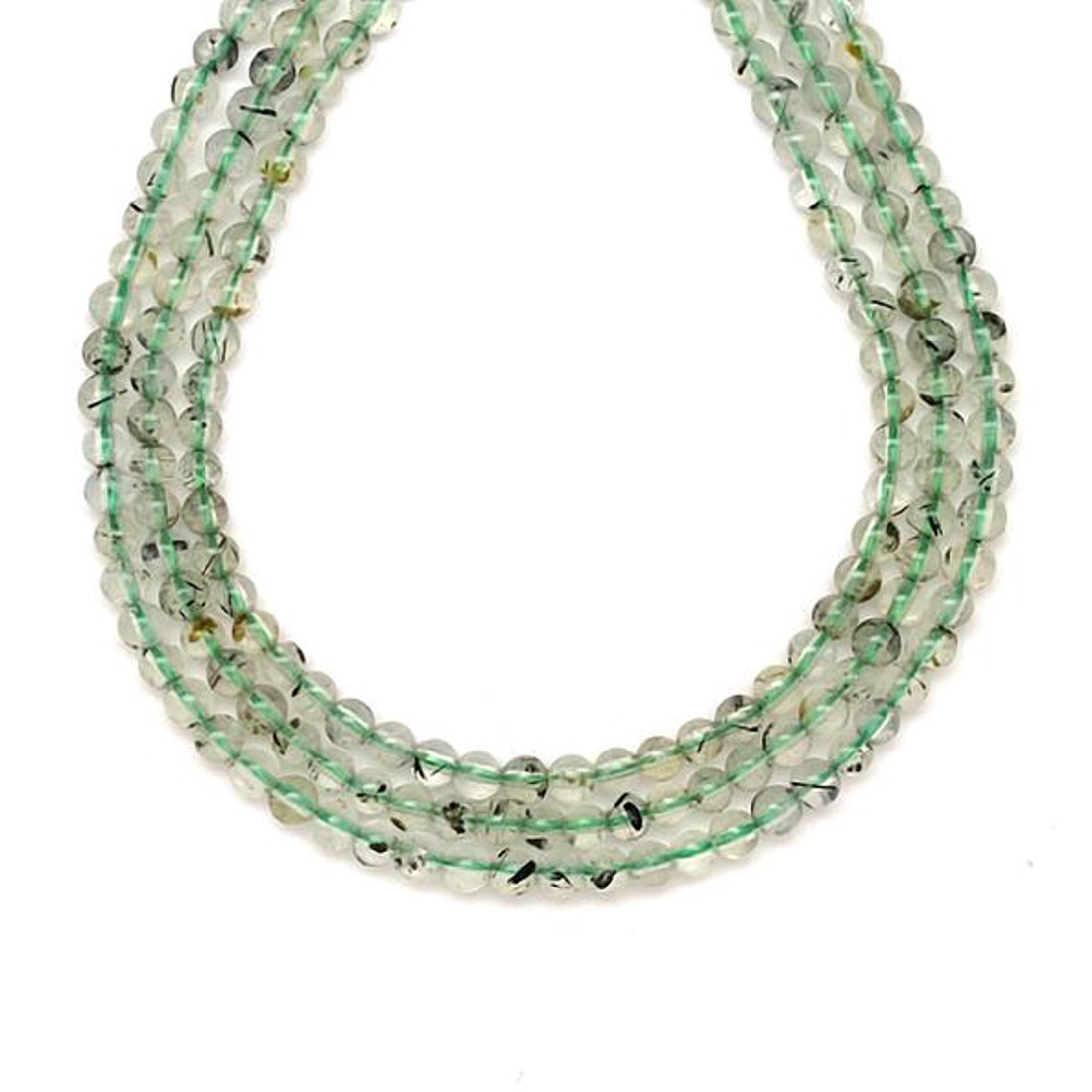 Prehnit golyó 4mm  ékszerkészítő alapanyag (füzér) - kellékek & szerszámok - ásvány alapanyag - ásványfüzér - Meska.hu