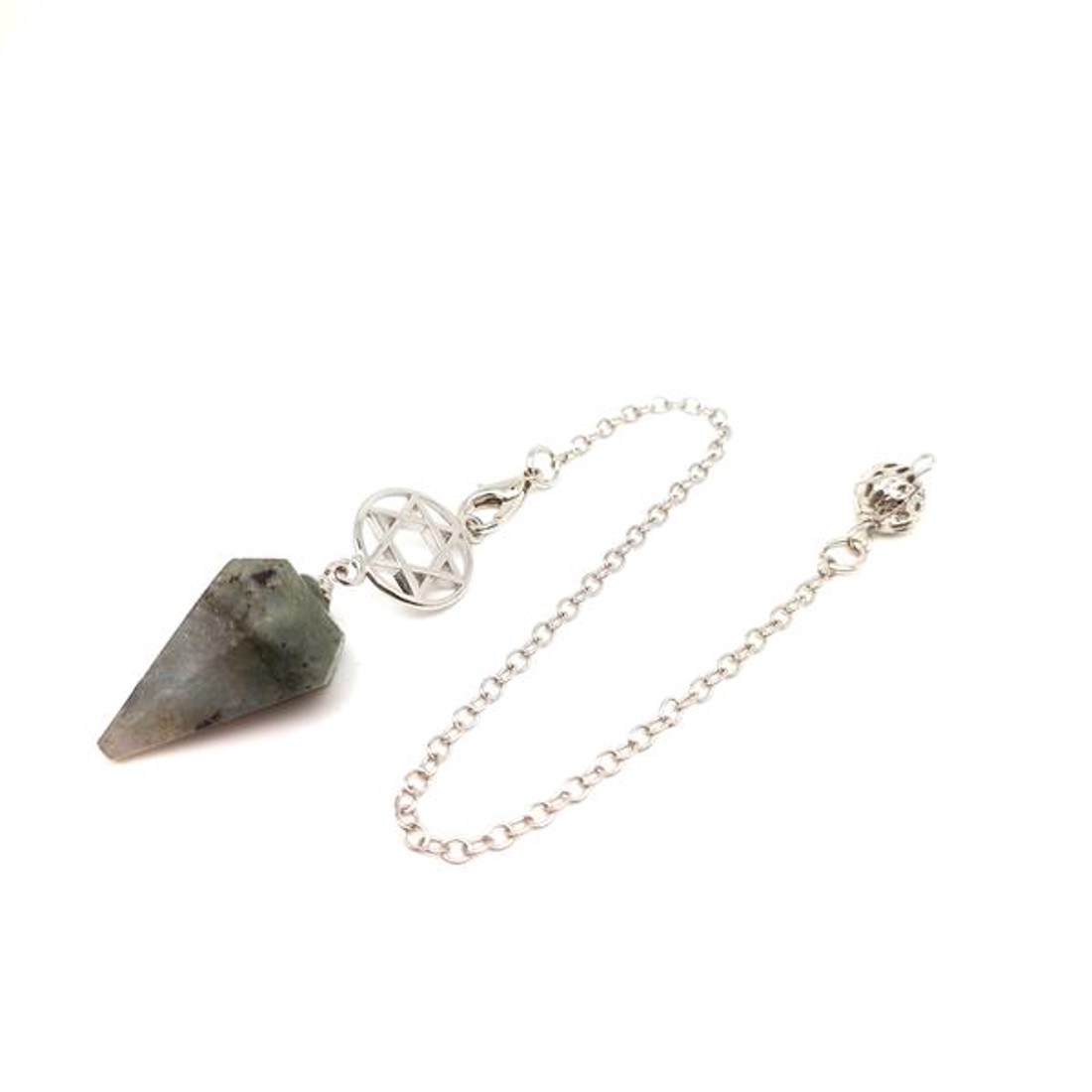 Inga hatlap csillag Labradorit 1,5x2,5cm - otthon & életmód - dekoráció - spiritualitás - inga - Meska.hu