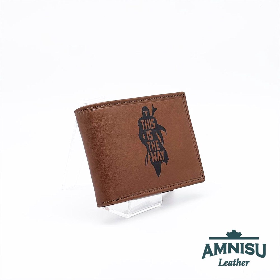 Barna Mandalóris kicsi férfi bőr pénztárca OPR102-man - táska & tok - pénztárca & más tok - pénztárca - férfi pénztárca - Meska.hu