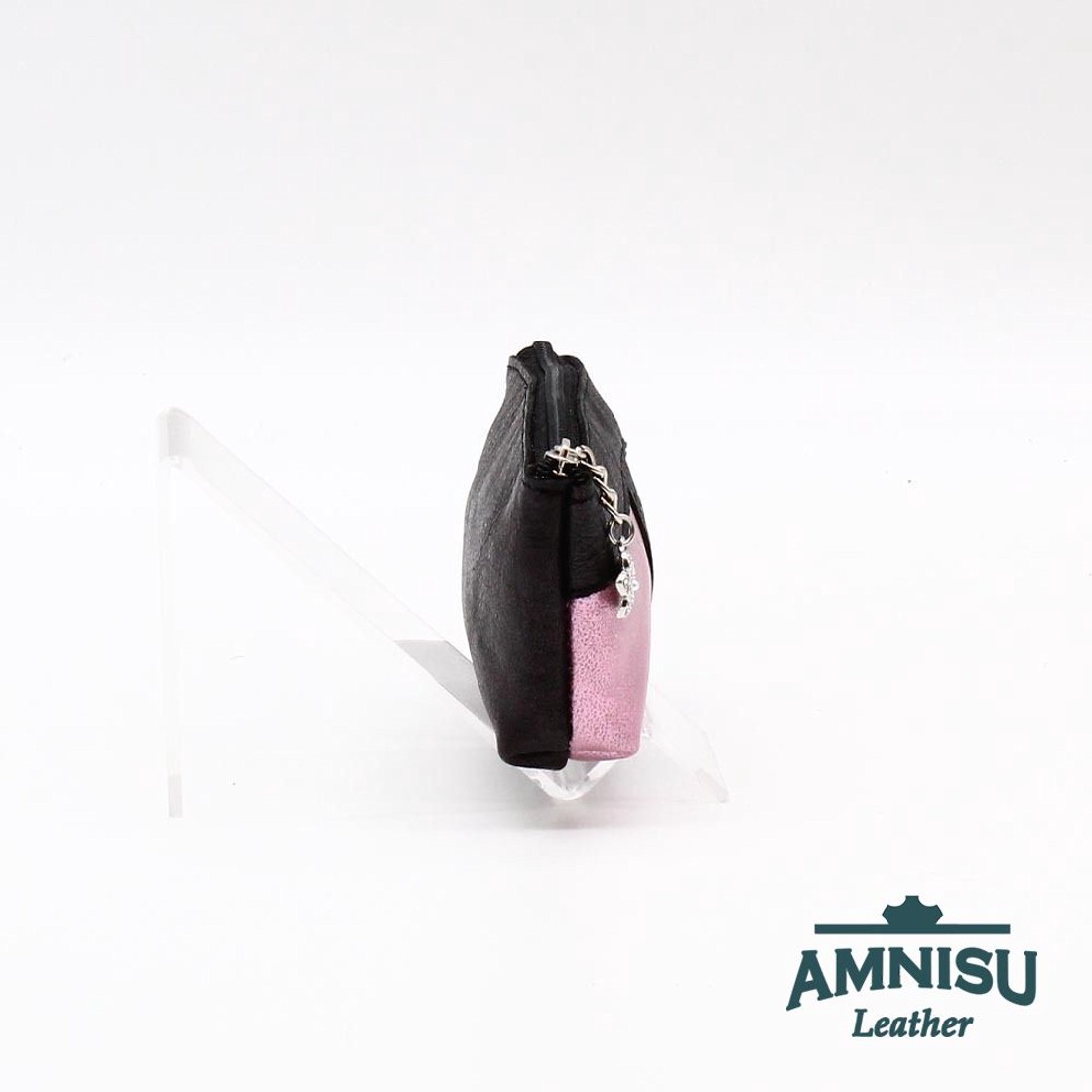 Fényes fekete - metál rózsaszín egy cipzáras egyenes kristály köves kulcstartó E8006 - táska & tok - kulcstartó & táskadísz - kulcstartó - Meska.hu