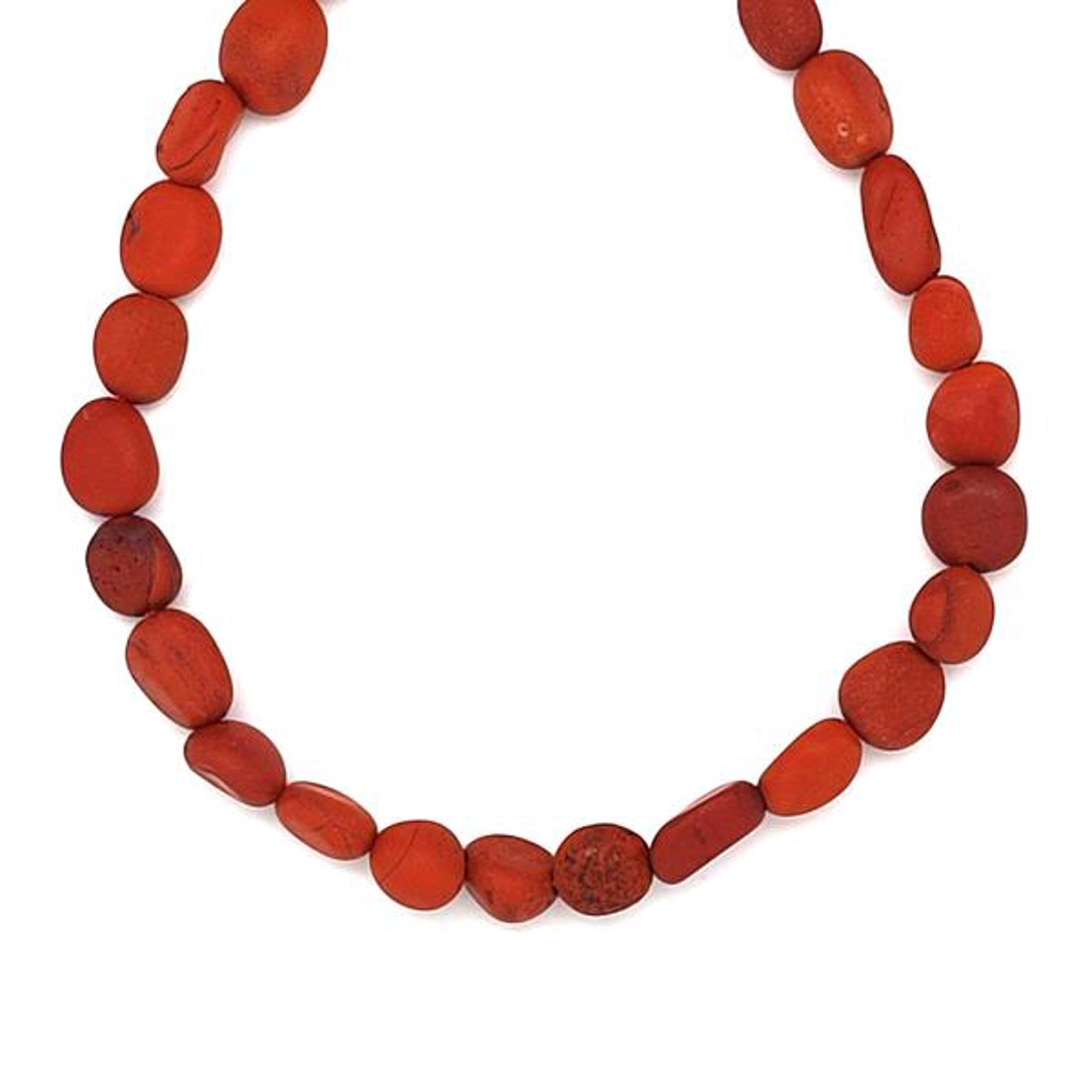 Jáspis vörös matt pebble 6-10mm  ékszerkészítő alapanyag (füzér) - kellékek & szerszámok - ásvány alapanyag - ásványfüzér - Meska.hu