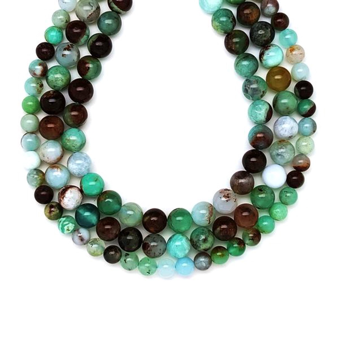 Krizopráz golyó 6-7mm ékszerkészítő alapanyag (füzér) - kellékek & szerszámok - ásvány alapanyag - ásványfüzér - Meska.hu