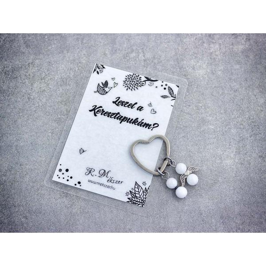 Leszel a Keresztapukám kulcstartó tejkvarccal - táska & tok - kulcstartó & táskadísz - kulcstartó - Meska.hu