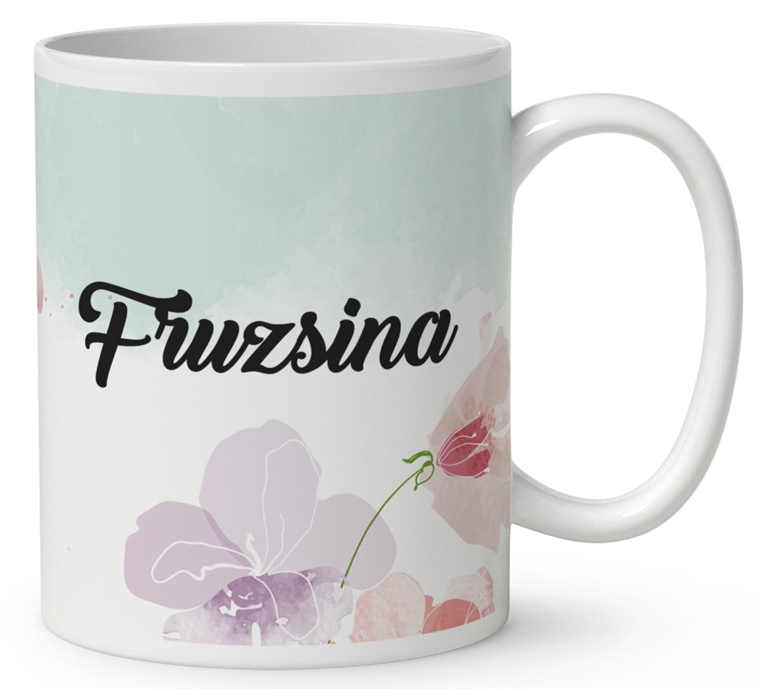 Névvel kérhető - Cuki csigás napraforgós manó lány mintás bögre - otthon & életmód - konyhafelszerelés, tálalás - tálalás - bögre & csésze - Meska.hu