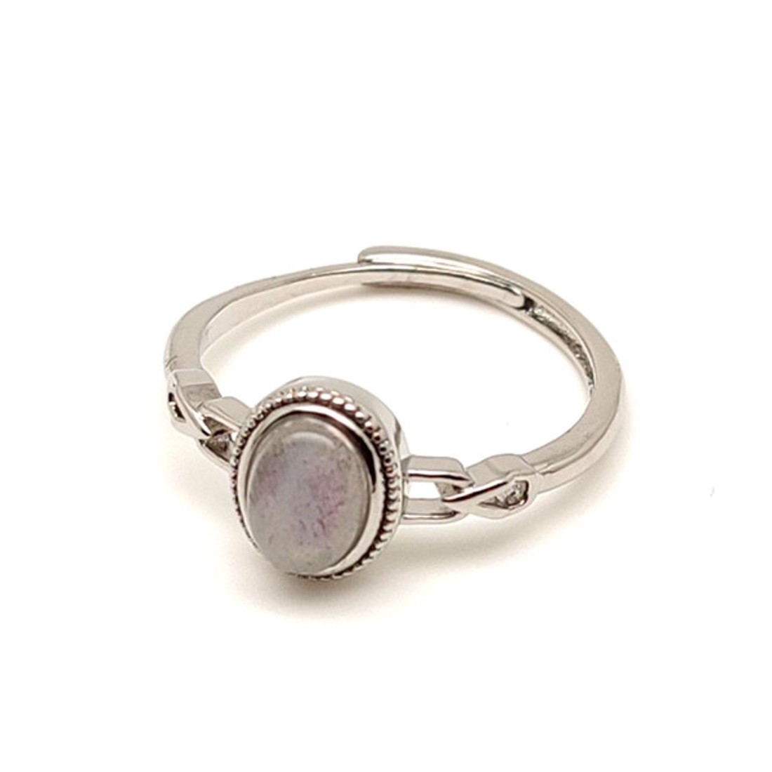 Nyugtató labradorit ásvány gyűrű állítható 7x5mm - ékszer - gyűrű - Meska.hu