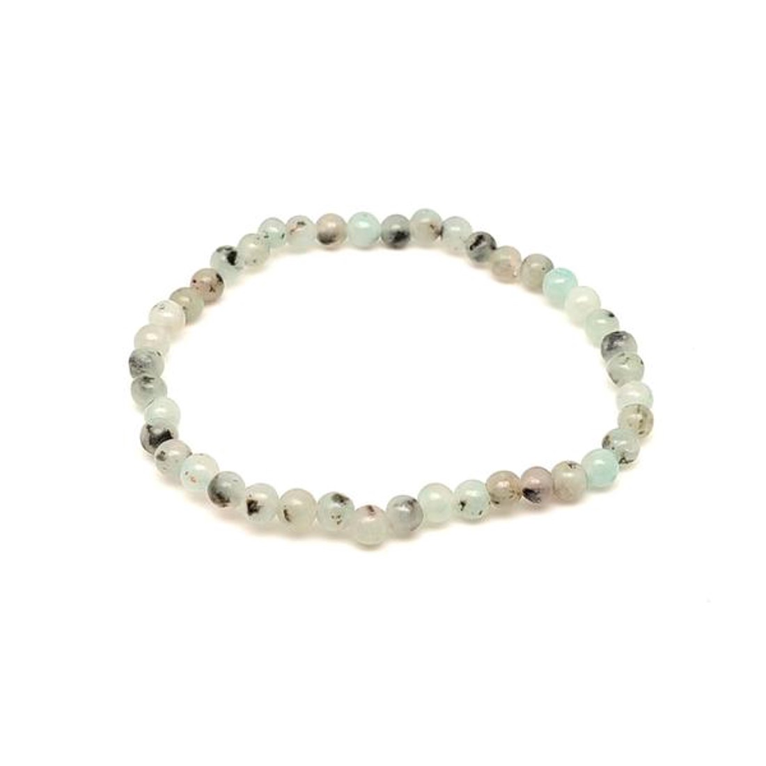 Jáspis kiwi ásvány karkötő golyós 4mm - ékszer - karkötő - ásványkarkötő - Meska.hu