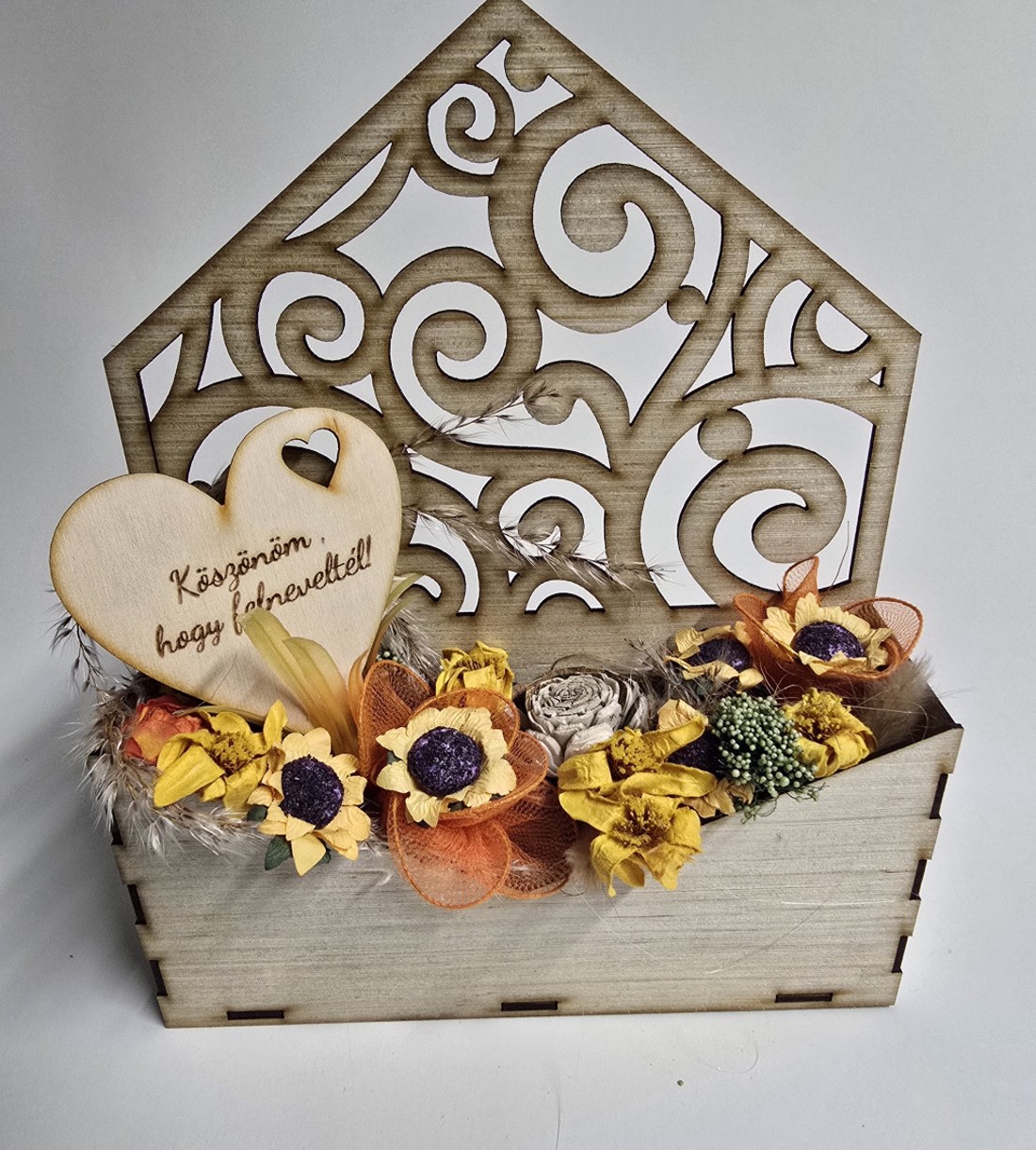 Szülőköszöntő napraforgó boríték - esküvő - emlék & ajándék - szülőköszöntő ajándék - Meska.hu