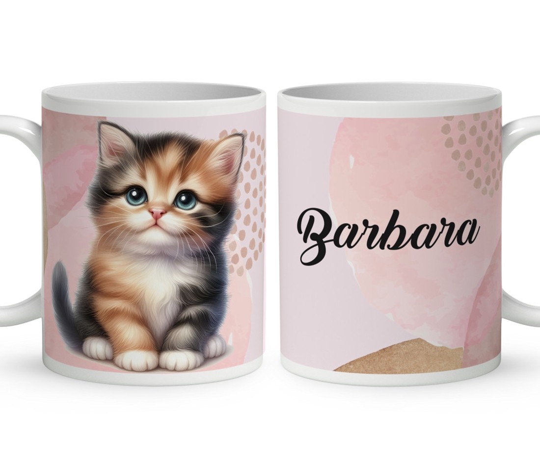 Kérd a Neveddel - Cuki tarka cicus mintás bögre - otthon & életmód - konyhafelszerelés, tálalás - tálalás - bögre & csésze - Meska.hu