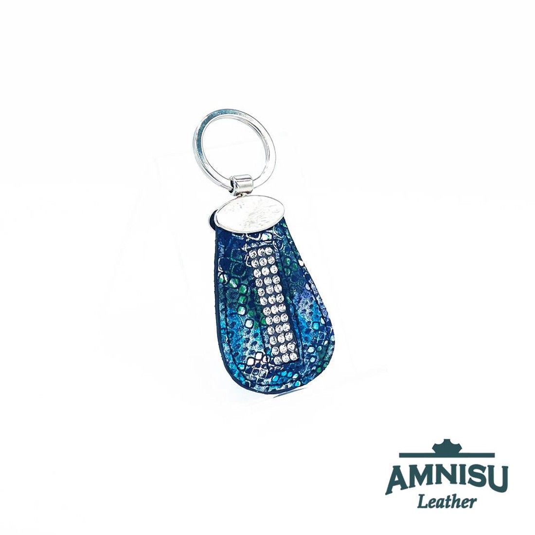 Sötétkék kígyómintás csepp alakú kristály köves kulcstartó H6010OK - táska & tok - kulcstartó & táskadísz - kulcstartó - Meska.hu