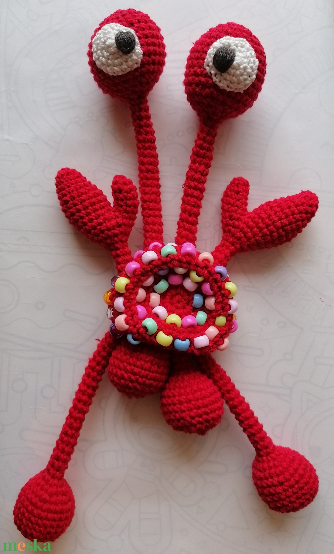 Horgolt szenzoros rákocska - játék & sport - plüssállat & játékfigura - más figura - Meska.hu