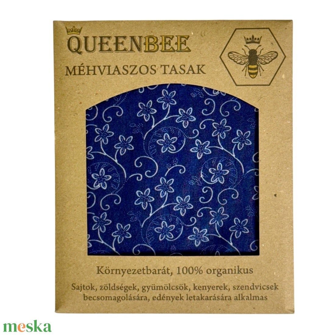 Méhviaszos tasak 3 méretben (Kékfestő) - táska & tok - uzsonna- & ebéd tartó - szendvics csomagoló - Meska.hu