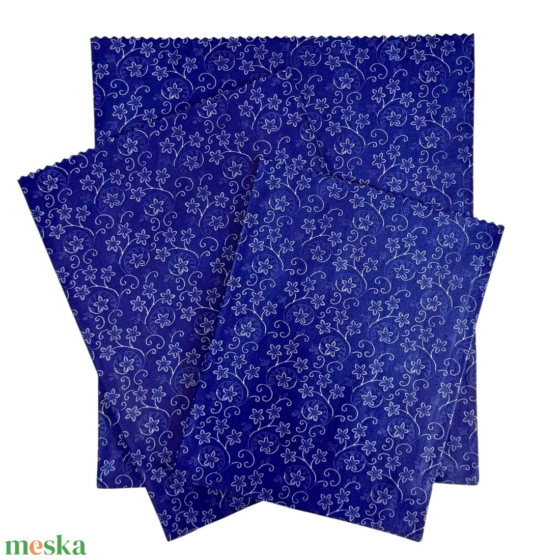 Méhviaszos tasak 3 méretben (Kékfestő) - táska & tok - uzsonna- & ebéd tartó - szendvics csomagoló - Meska.hu