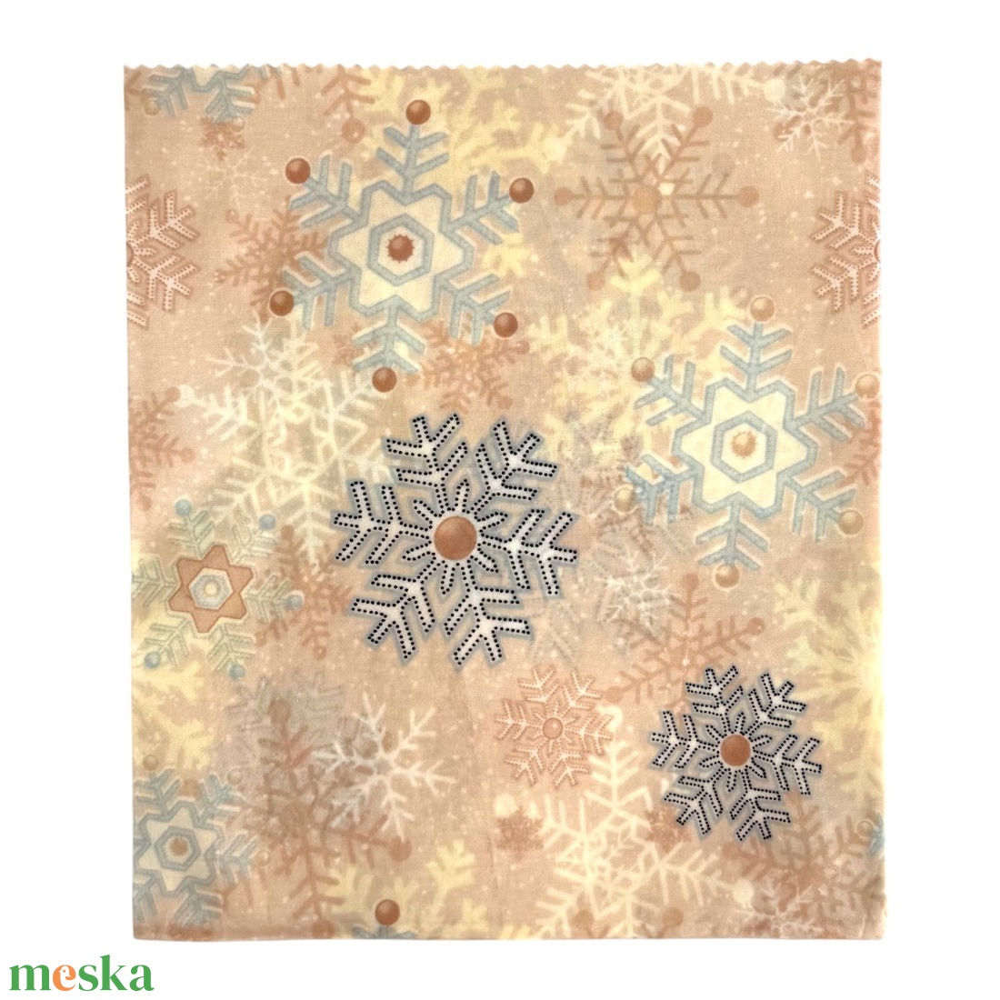 Méhviaszos tasak 3 méretben (Hópelyhes) - táska & tok - uzsonna- & ebéd tartó - szendvics csomagoló - Meska.hu