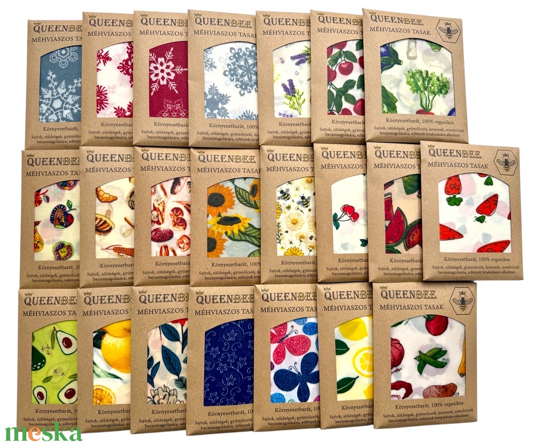 Méhviaszos tasak L-es méretben - táska & tok - uzsonna- & ebéd tartó - szendvics csomagoló - Meska.hu