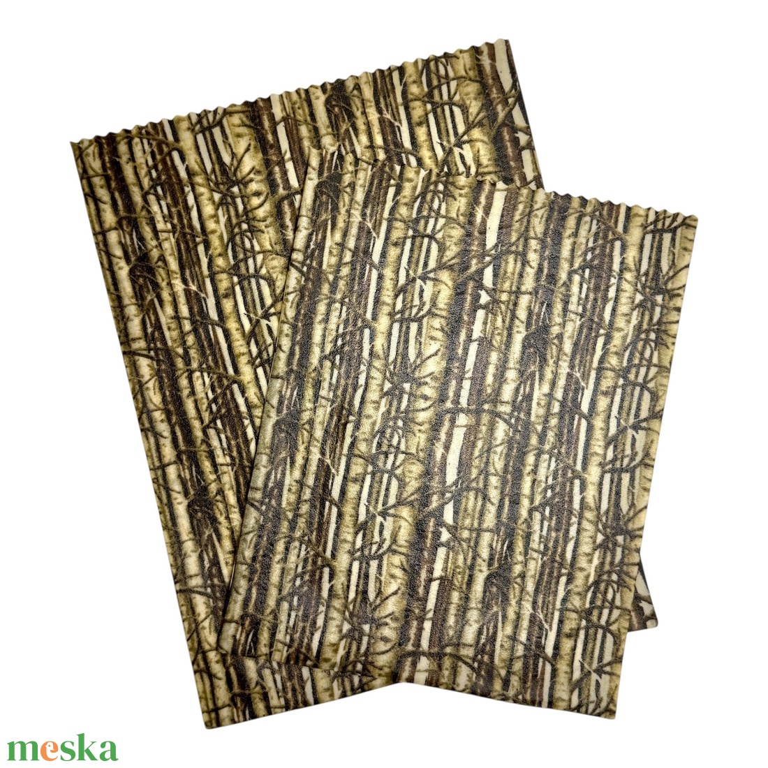 Méhviaszos tasak 3 méretben (Erdő) - táska & tok - uzsonna- & ebéd tartó - szendvics csomagoló - Meska.hu