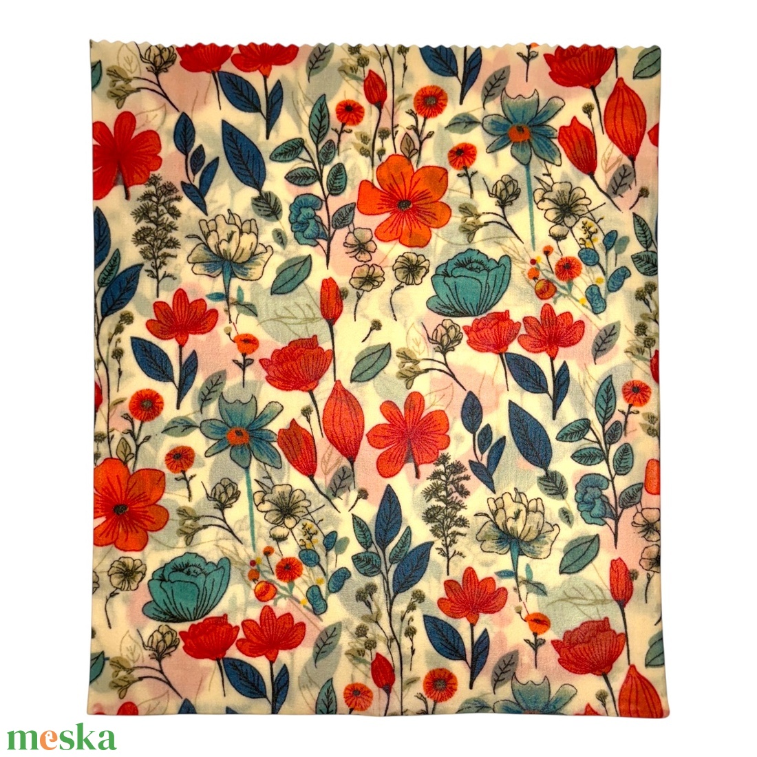 Méhviaszos tasak 3 méretben (Pipacsos) - táska & tok - uzsonna- & ebéd tartó - szendvics csomagoló - Meska.hu