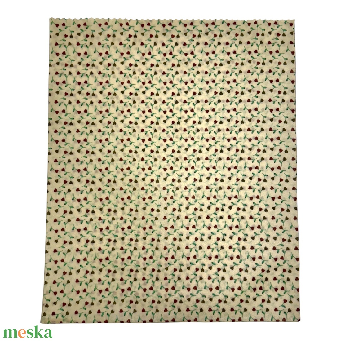 Méhviaszos tasak 3 méretben (Szív-Virág) - táska & tok - uzsonna- & ebéd tartó - szendvics csomagoló - Meska.hu