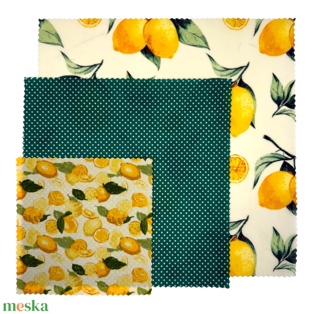 Méhviaszos kendő csomag (Citromos, Nagyobb L) - otthon & életmód - konyhafelszerelés, tálalás - konyhai textil - szalvéta - Meska.hu