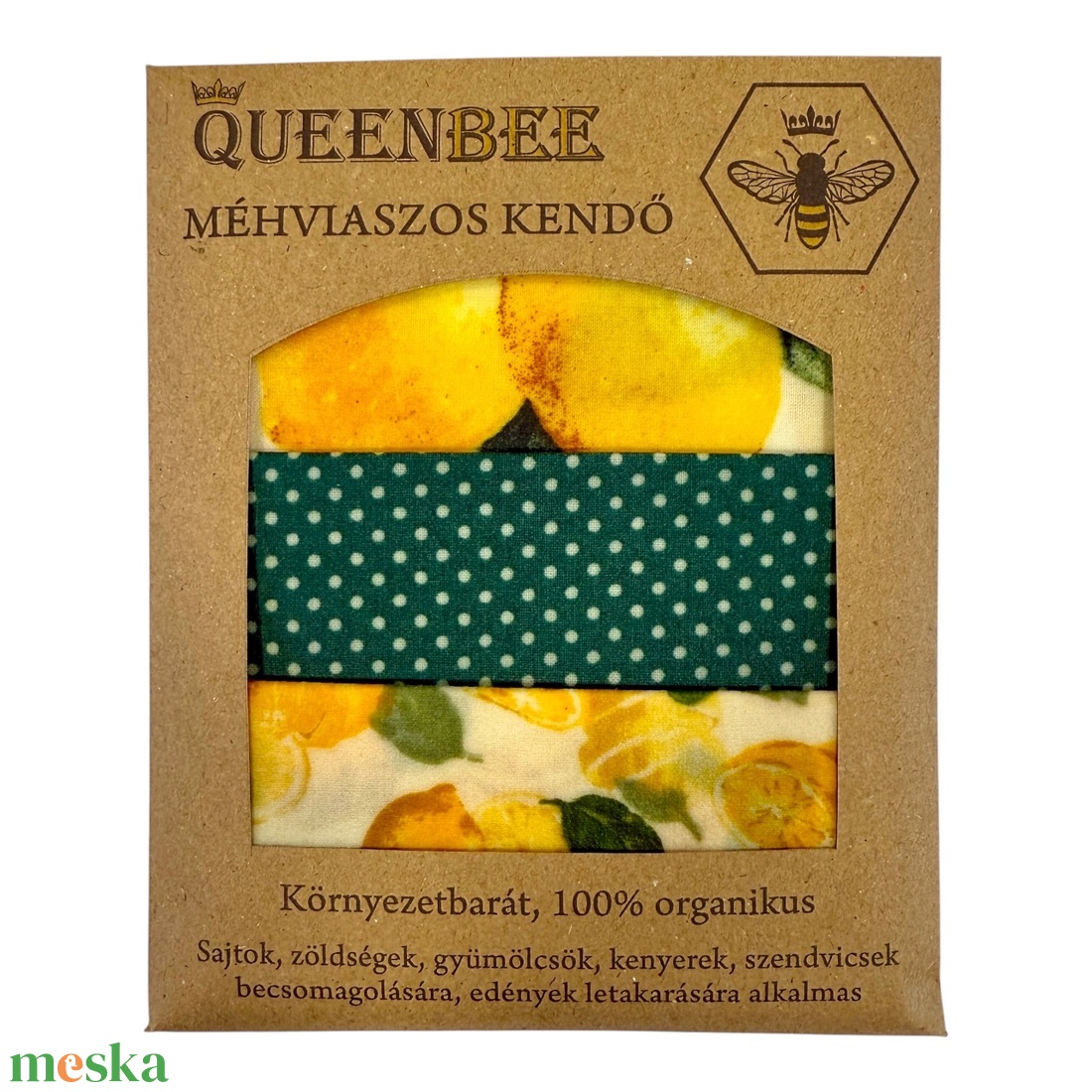 Méhviaszos kendő csomag (Citromos, Nagyobb L) - otthon & életmód - konyhafelszerelés, tálalás - konyhai textil - szalvéta - Meska.hu