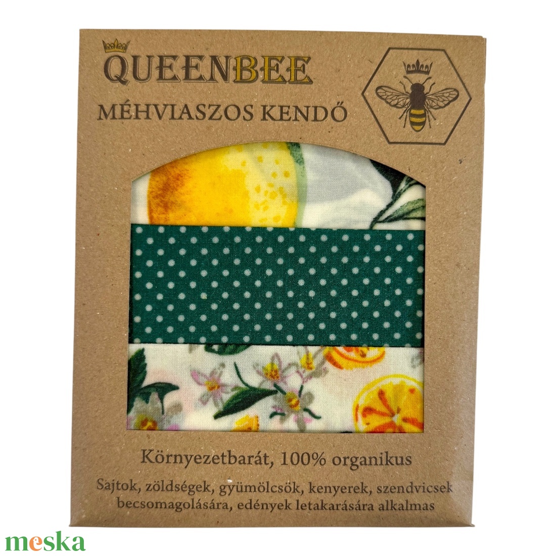 Méhviaszos kendő csomag (Citromos-Citromvirágos, Nagyobb L) - otthon & életmód - konyhafelszerelés, tálalás - konyhai textil - szalvéta - Meska.hu