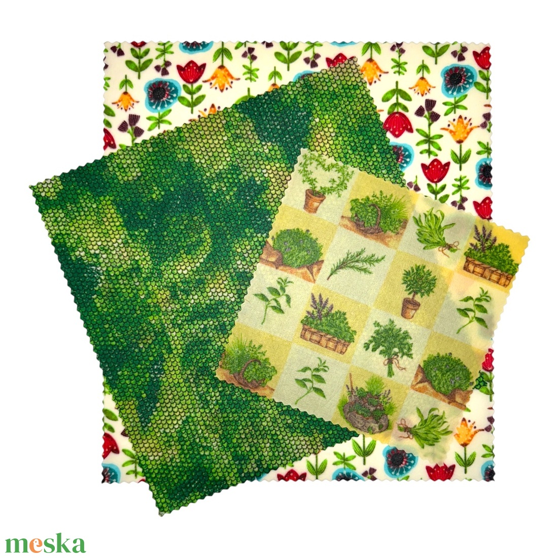 Méhviaszos kendő csomag (Tulipános) - otthon & életmód - konyhafelszerelés, tálalás - konyhai textil - szalvéta - Meska.hu
