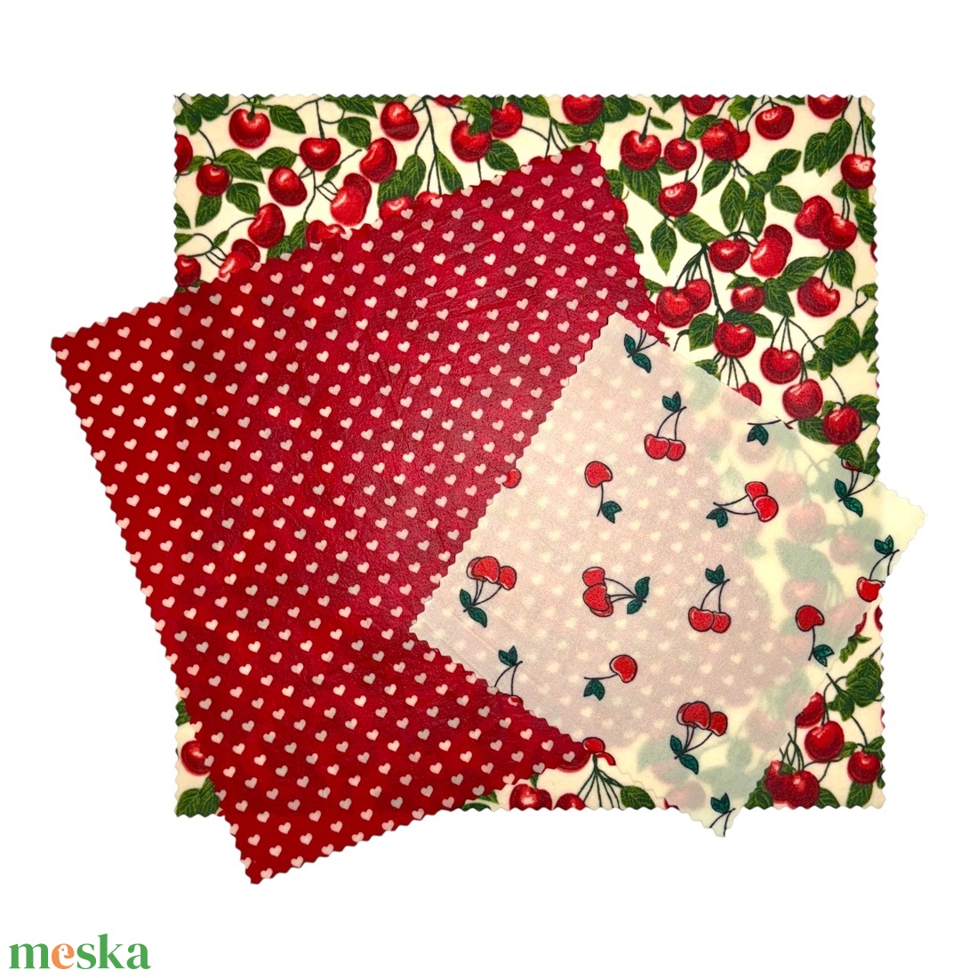 Méhviaszos kendő csomag (Cseresznyés, Nagyobb L) - otthon & életmód - konyhafelszerelés, tálalás - konyhai textil - szalvéta - Meska.hu