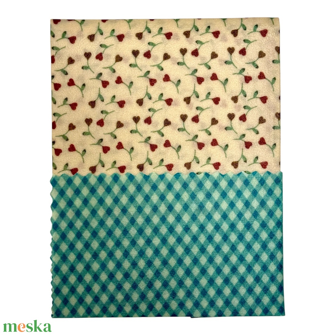 Szív-Virágos méhviaszos tasak és kendő szettben - táska & tok - uzsonna- & ebéd tartó - szendvics csomagoló - Meska.hu