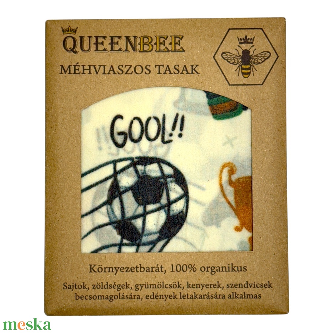 Méhviaszos tasak 3 méretben (Focis) - táska & tok - uzsonna- & ebéd tartó - szendvics csomagoló - Meska.hu