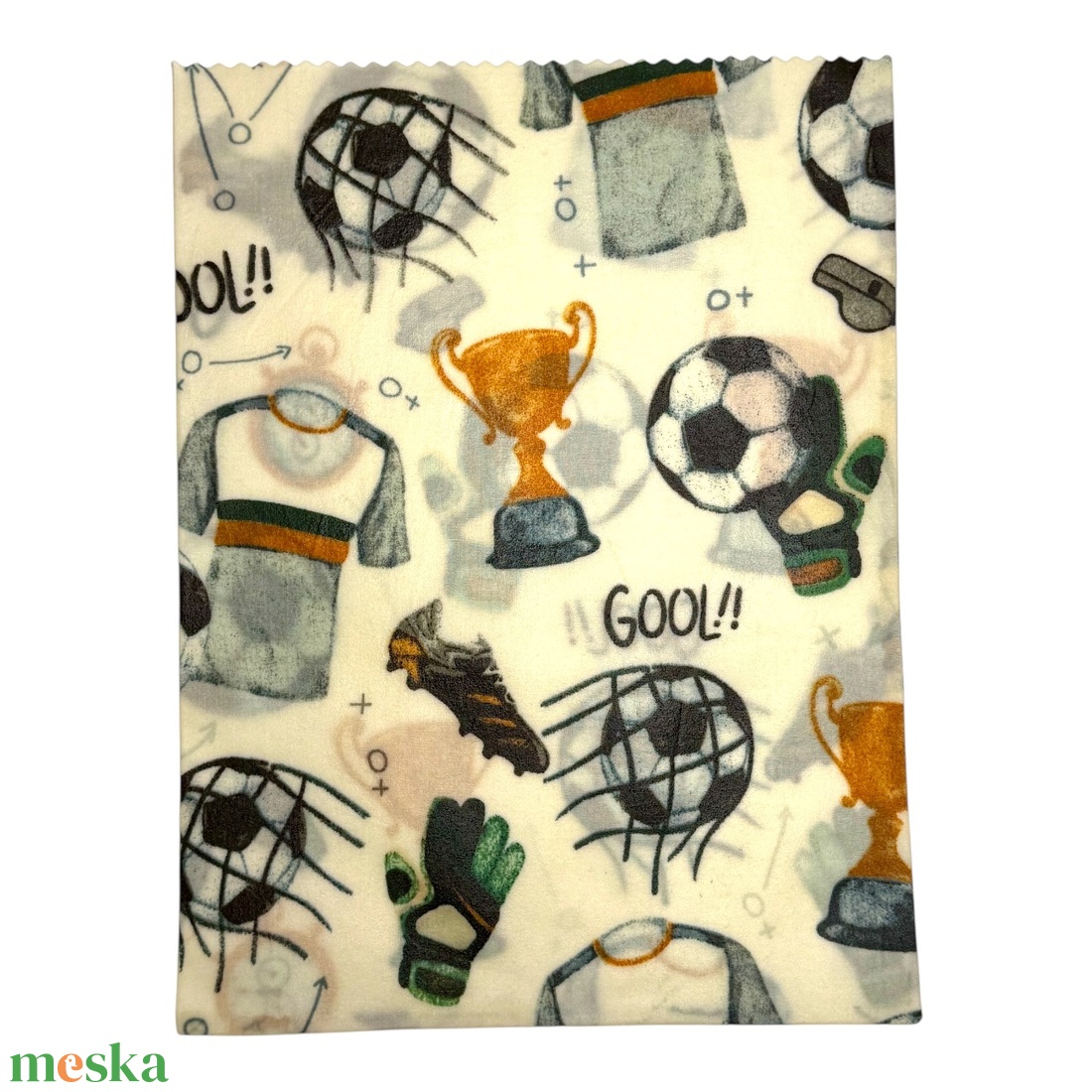 Méhviaszos tasak 3 méretben (Focis) - táska & tok - uzsonna- & ebéd tartó - szendvics csomagoló - Meska.hu