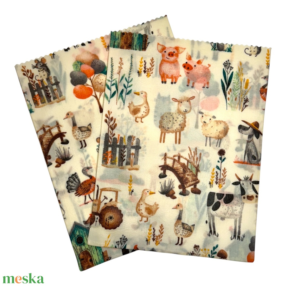 Méhviaszos tasak 3 méretben (Farmos) - táska & tok - uzsonna- & ebéd tartó - szendvics csomagoló - Meska.hu