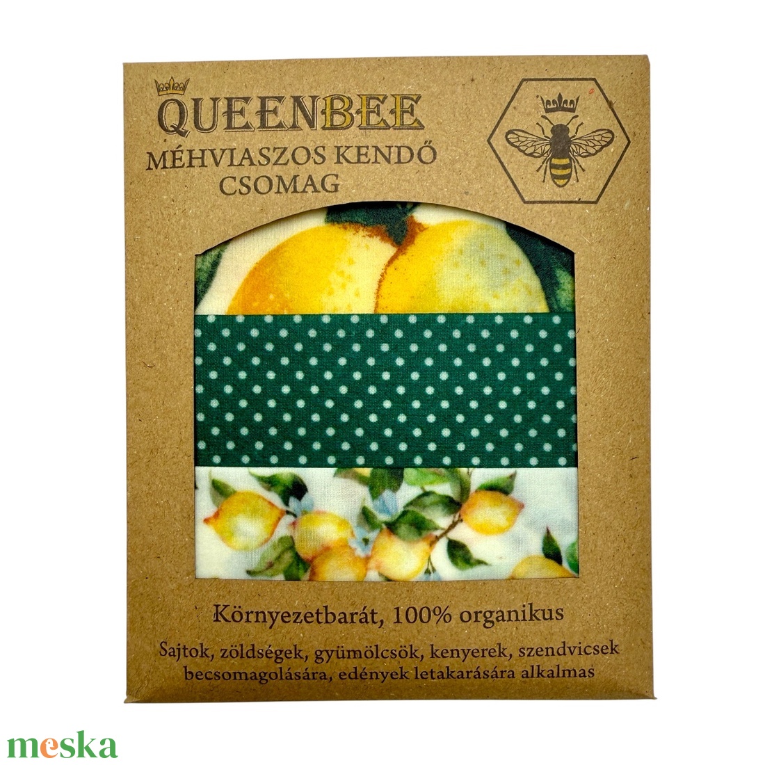 Méhviaszos kendő csomag (Citromos, Nagyobb L) - otthon & életmód - konyhafelszerelés, tálalás - konyhai textil - szalvéta - Meska.hu