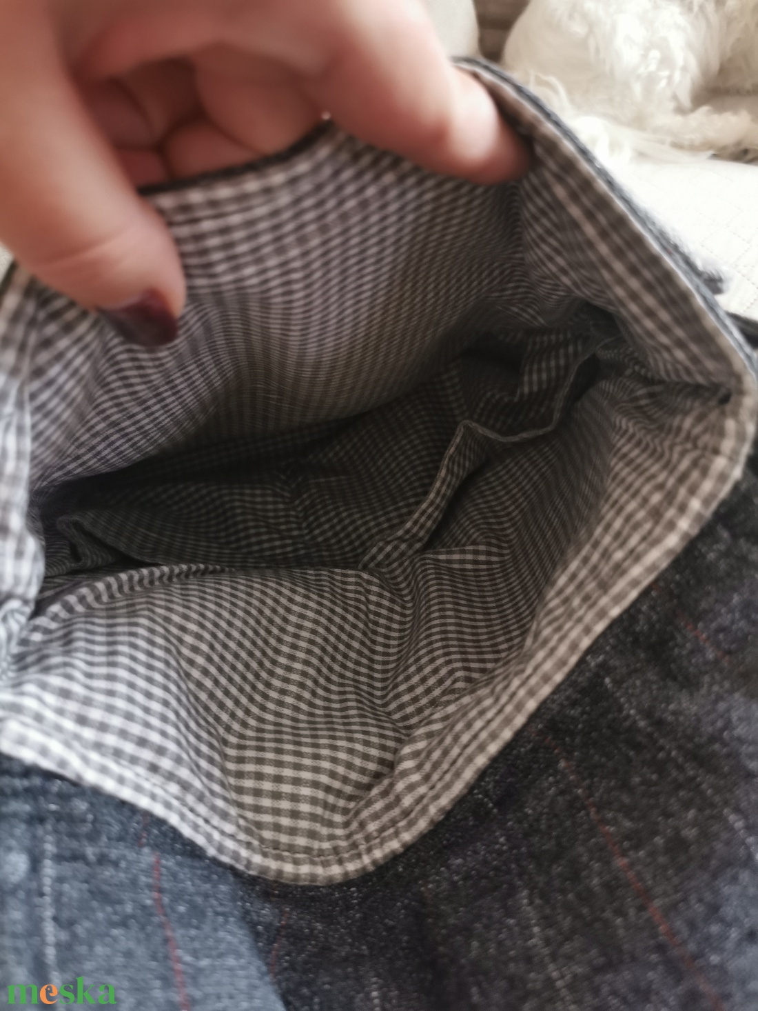 Zakó stílusú váll/oldaltáska - táska & tok - kézitáska & válltáska - vállon átvethető táska - Meska.hu