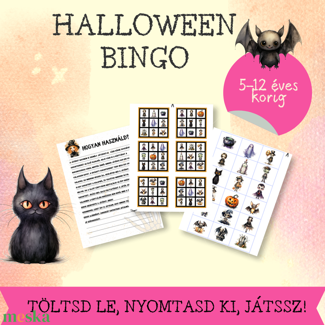 Halloween bingo gyerekeknek - játék & sport - táblajáték és kártyajáték - bingó - Meska.hu Halloween bingo gyerekeknek - játék & sport - táblajáték és kártyajáték - bingó - Meska.hu
