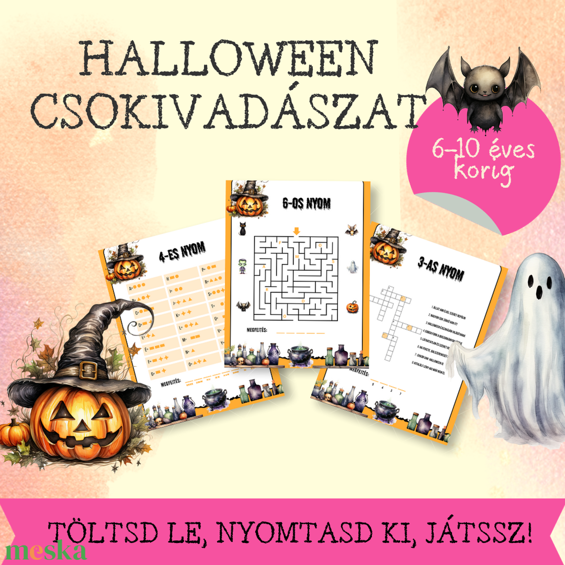 Halloween csokivadászat gyerekeknek - otthon & életmód - dekoráció - halloween - halloweeni meghívó, képeslap, ajándékkísérő - Meska.hu Halloween csokivadászat gyerekeknek - otthon & életmód - dekoráció - halloween - halloweeni meghívó, képeslap, ajándékkísérő - Meska.hu