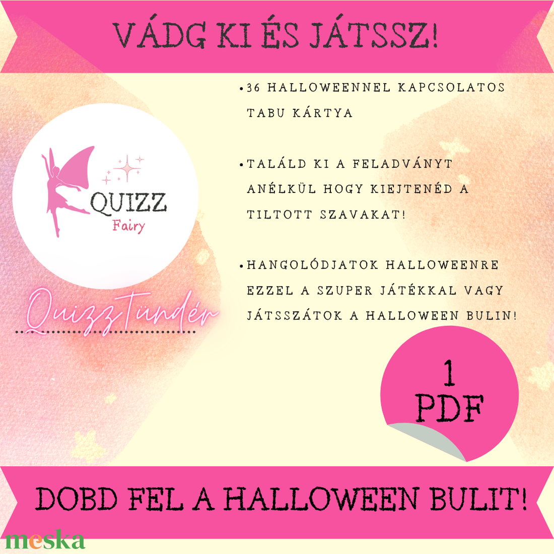 Halloween tabu - játék & sport - készségfejlesztő és logikai játék - logikai játékok - Meska.hu