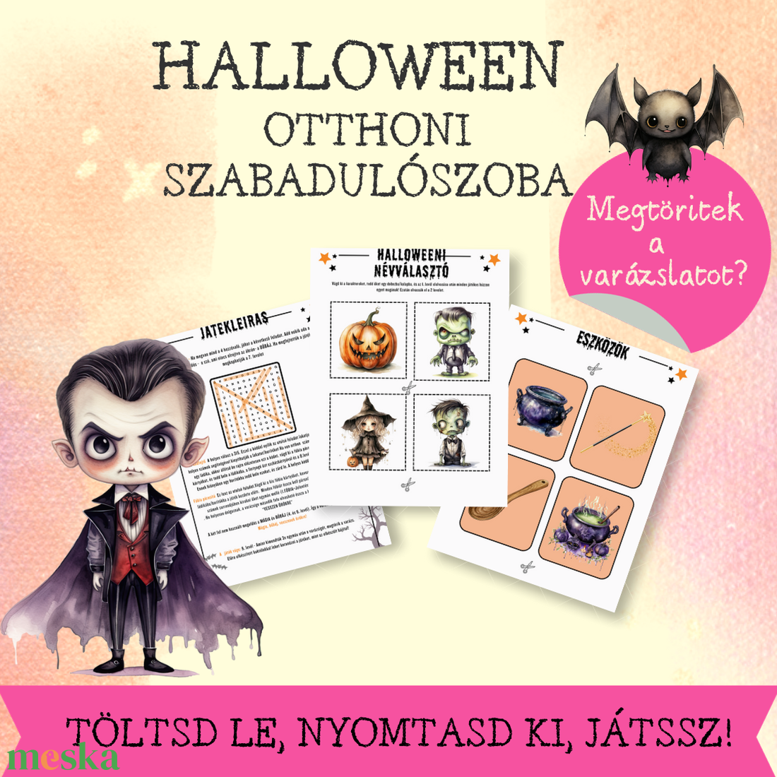 Halloween otthoni szabadulószoba - játék & sport - készségfejlesztő és logikai játék - logikai játékok - Meska.hu Halloween otthoni szabadulószoba - játék & sport - készségfejlesztő és logikai játék - logikai játékok - Meska.hu