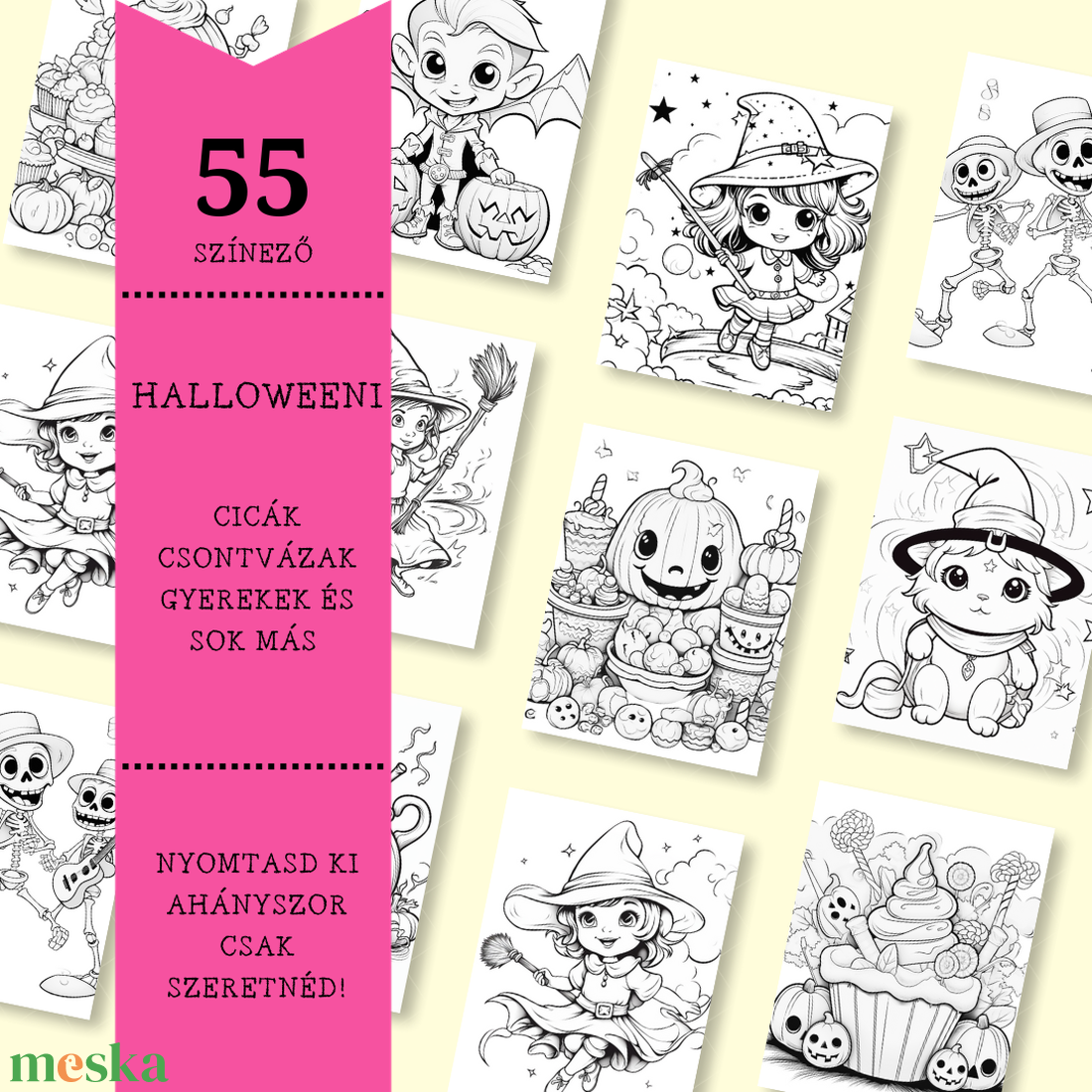 Halloween cuki színező gyerekeknek - otthon & életmód - dekoráció - halloween - halloweeni meghívó, képeslap, ajándékkísérő - Meska.hu Halloween cuki színező gyerekeknek - otthon & életmód - dekoráció - halloween - halloweeni meghívó, képeslap, ajándékkísérő - Meska.hu