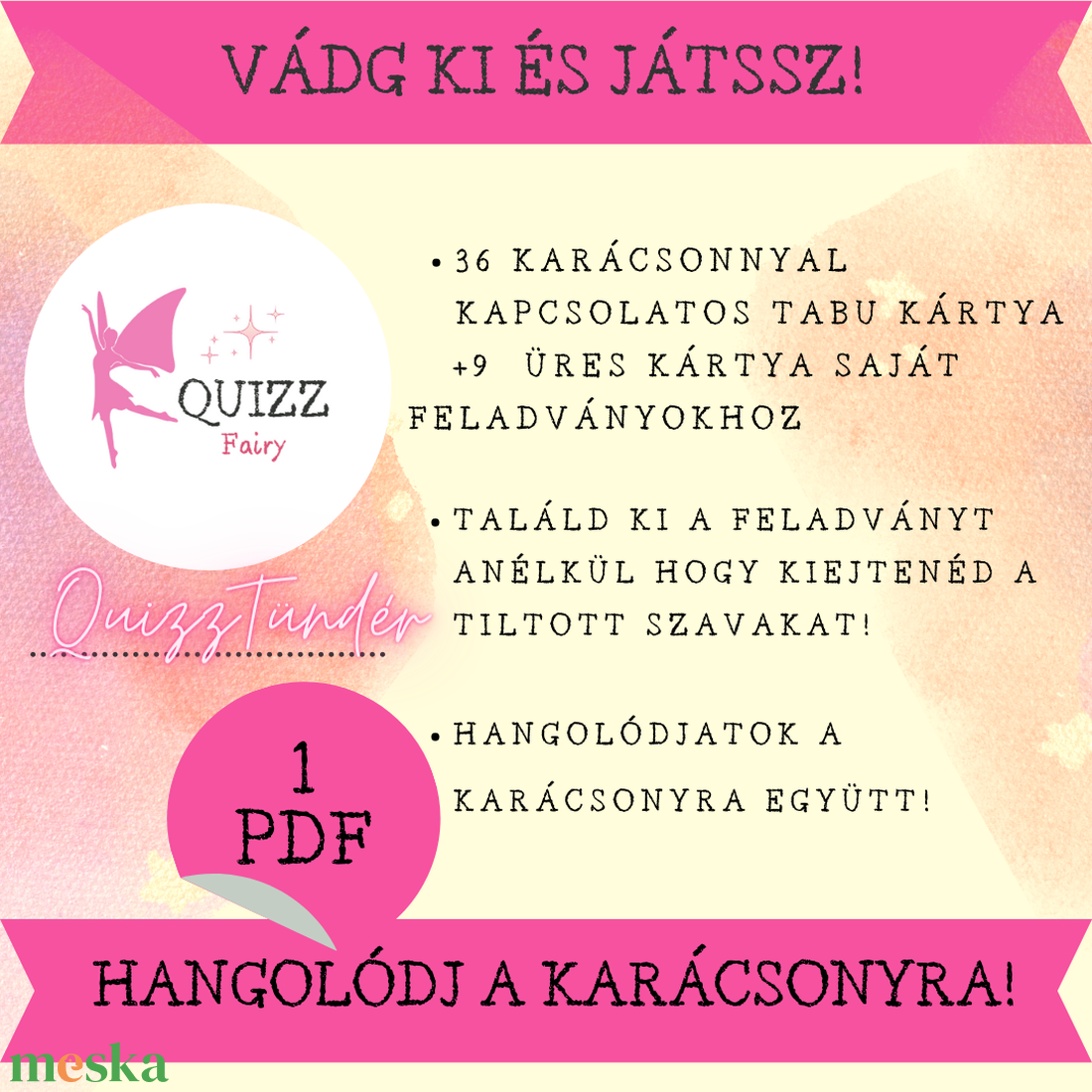 Karácsonyi TABU gyerekeknek - játék & sport - készségfejlesztő és logikai játék - memória játékok - Meska.hu