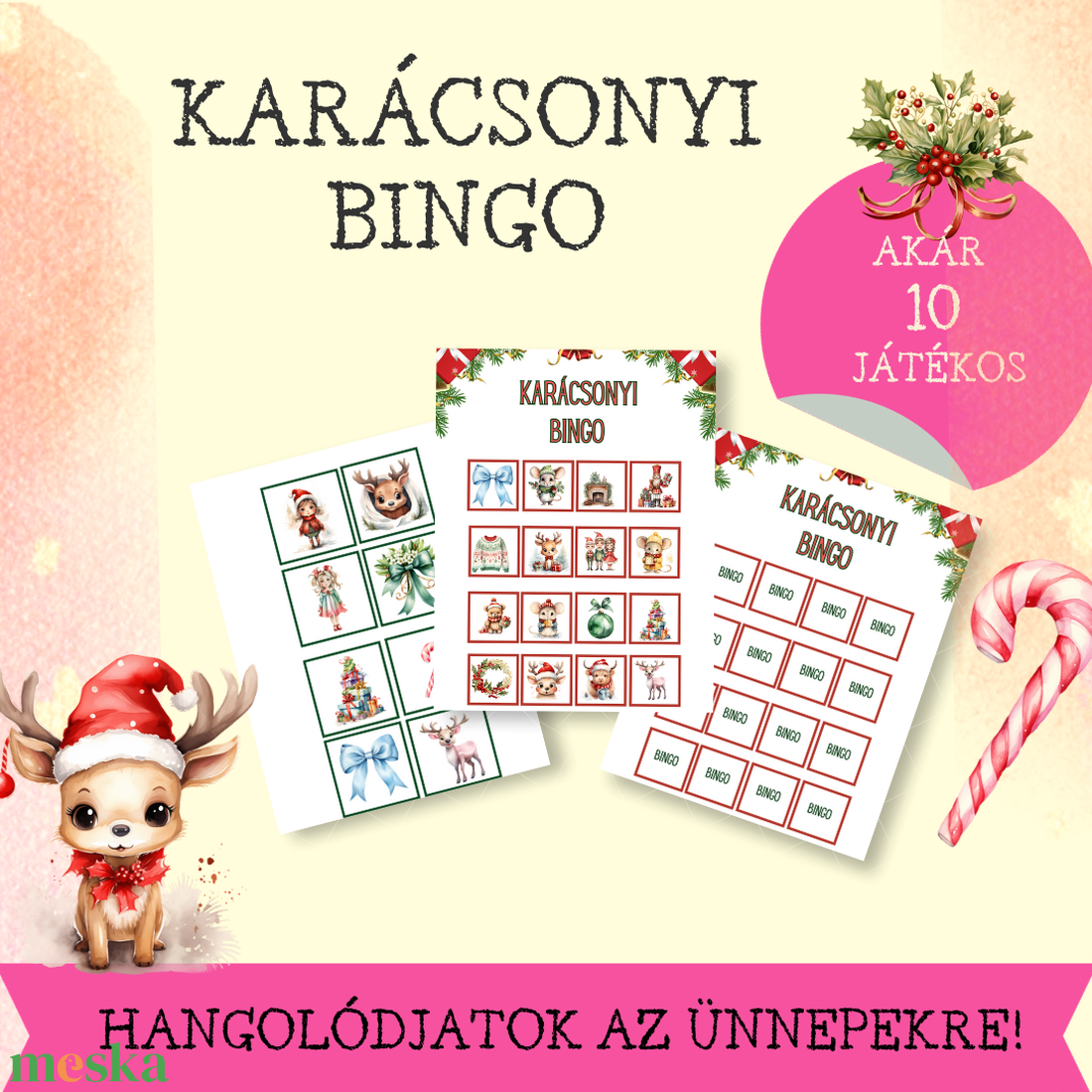 Karácsonyi családi BINGO - játék & sport - táblajáték és kártyajáték - bingó - Meska.hu