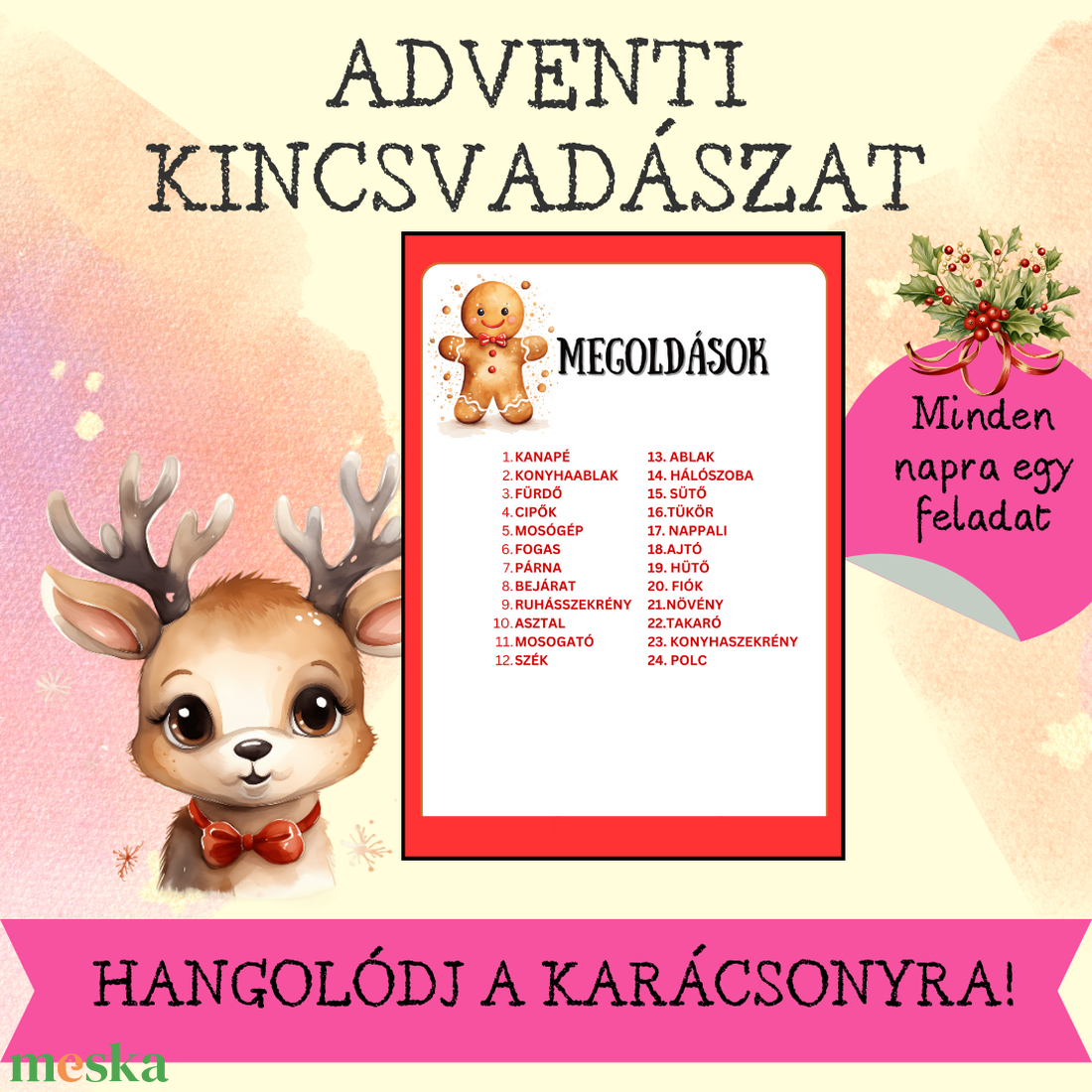 Adventi naptár másképp - kincsvadászat - karácsony - adventi díszek - adventi naptár - Meska.hu Adventi naptár másképp - kincsvadászat - karácsony - adventi díszek - adventi naptár - Meska.hu