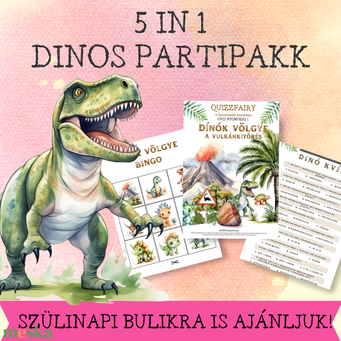5 IN 1 DÍNÓS PARTIPAKK - játék & sport - táblajáték és kártyajáték - társasjátékok - Meska.hu 5 IN 1 DÍNÓS PARTIPAKK - játék & sport - táblajáték és kártyajáték - társasjátékok - Meska.hu