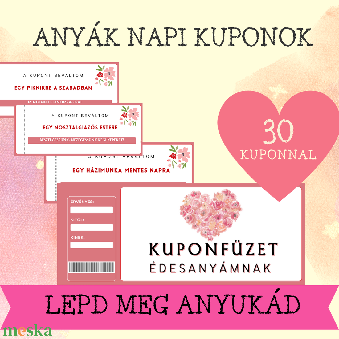 Anyák napi kuponok - otthon & életmód - papír, írószer - ajándékozás kellékei - ajándékkísérő - Meska.hu Anyák napi kuponok - otthon & életmód - papír, írószer - ajándékozás kellékei - ajándékkísérő - Meska.hu