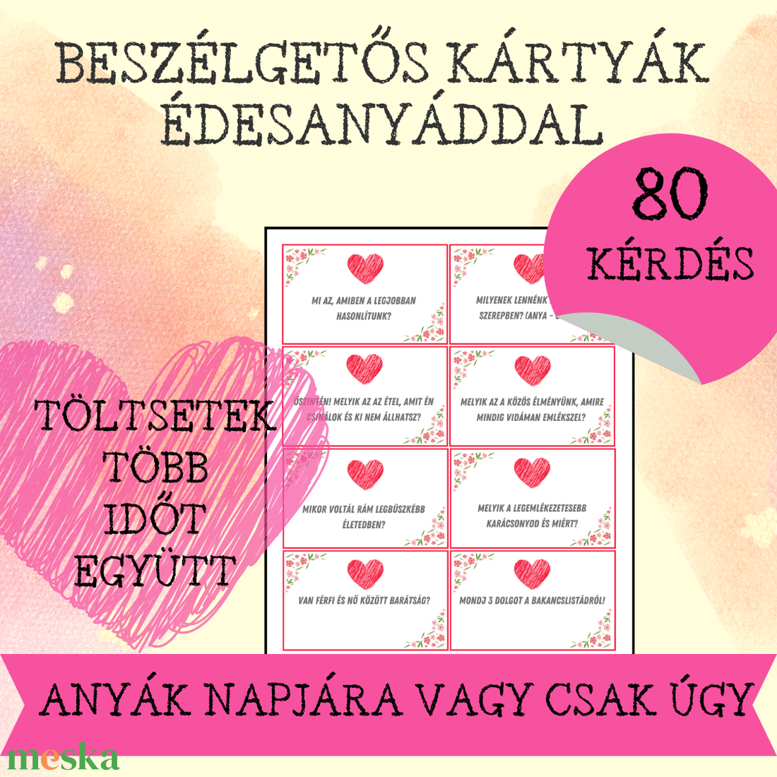 Beszélgetős kártyák édesanyáddal - játék & sport - táblajáték és kártyajáték - társasjátékok - Meska.hu Beszélgetős kártyák édesanyáddal - játék & sport - táblajáték és kártyajáték - társasjátékok - Meska.hu