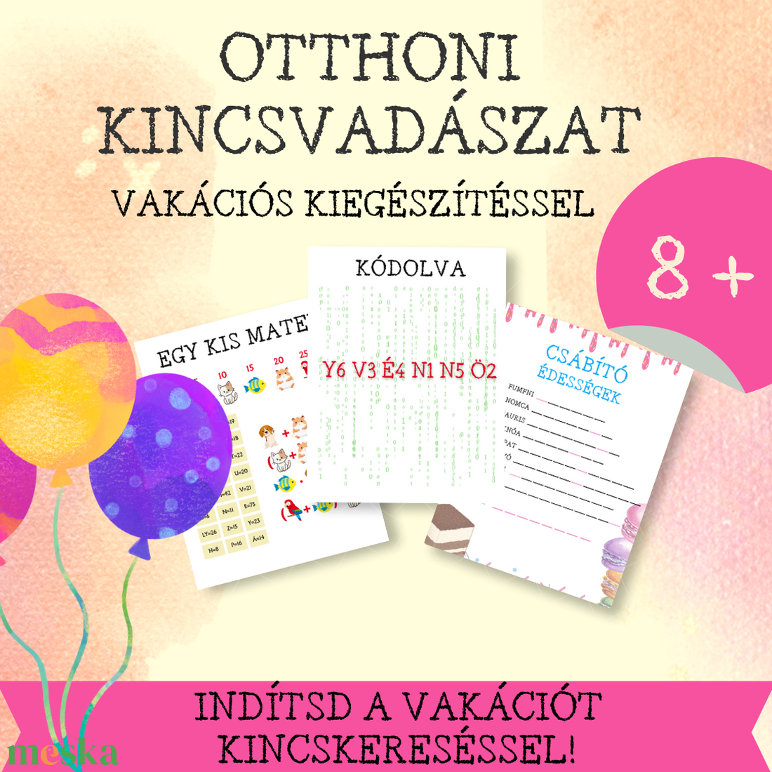 Otthoni kincsvadászat gyerekeknek - játék & sport - táblajáték és kártyajáték - társasjátékok - Meska.hu