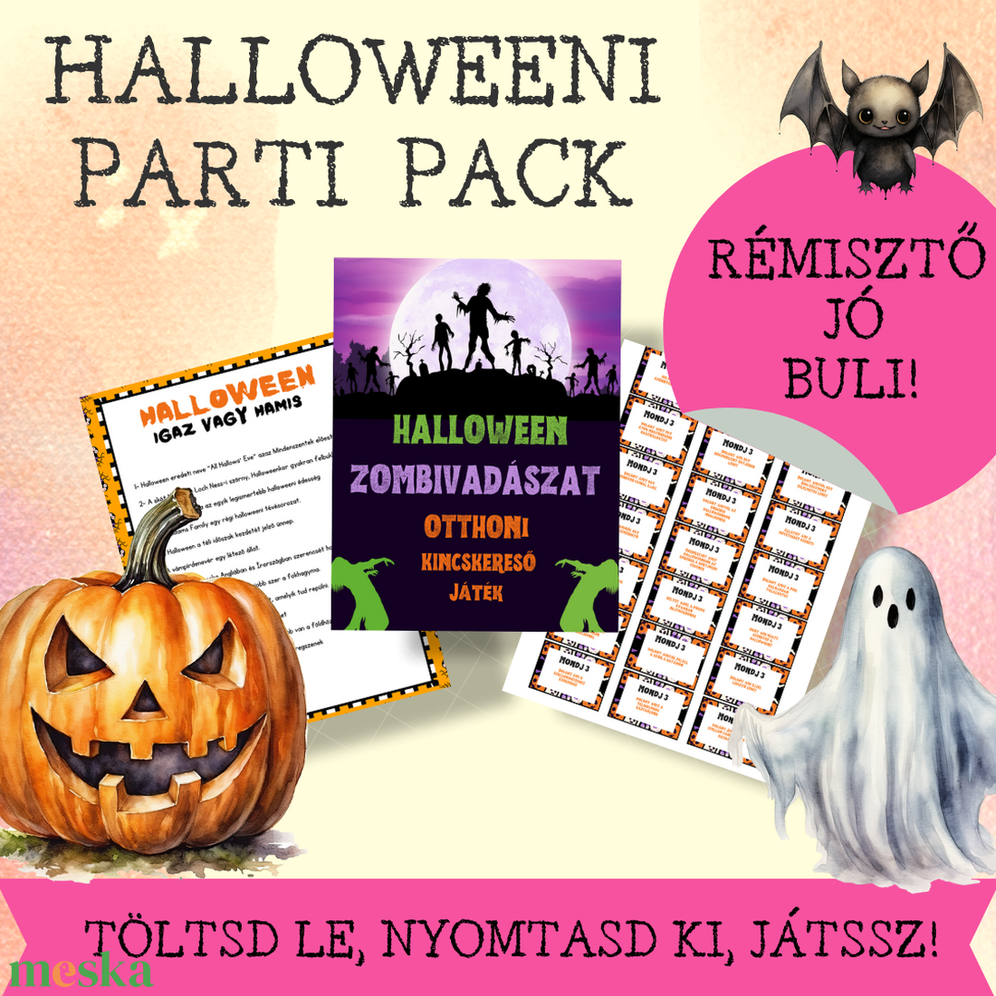 Halloween party pack  - játék & sport - készségfejlesztő és logikai játék - logikai játékok - Meska.hu