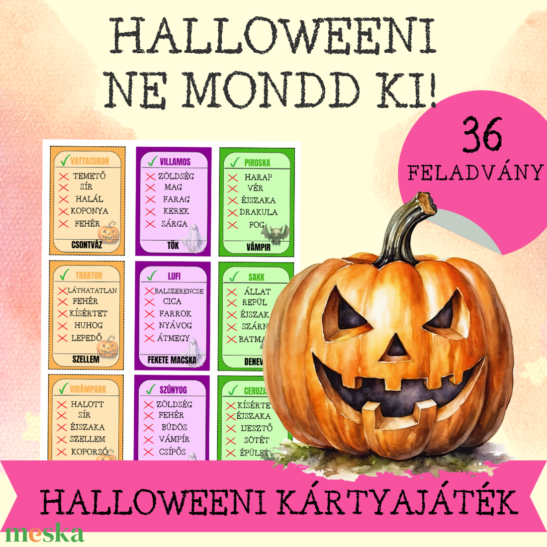 Halloweeni Ne mondd ki! - játék & sport - készségfejlesztő és logikai játék - logikai játékok - Meska.hu Halloweeni Ne mondd ki! - játék & sport - készségfejlesztő és logikai játék - logikai játékok - Meska.hu