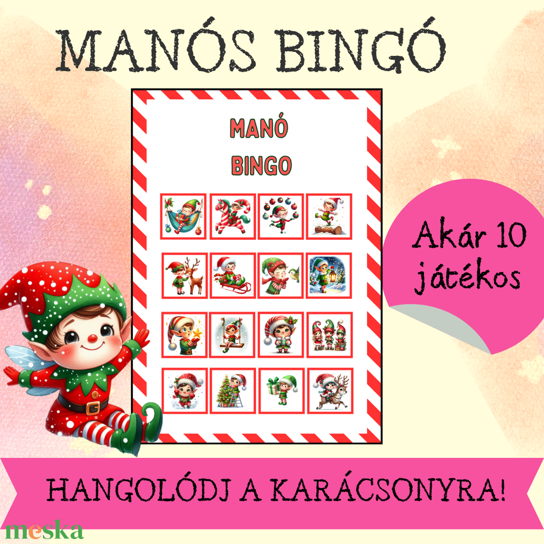 Manós bingó  - játék & sport - táblajáték és kártyajáték - bingó - Meska.hu