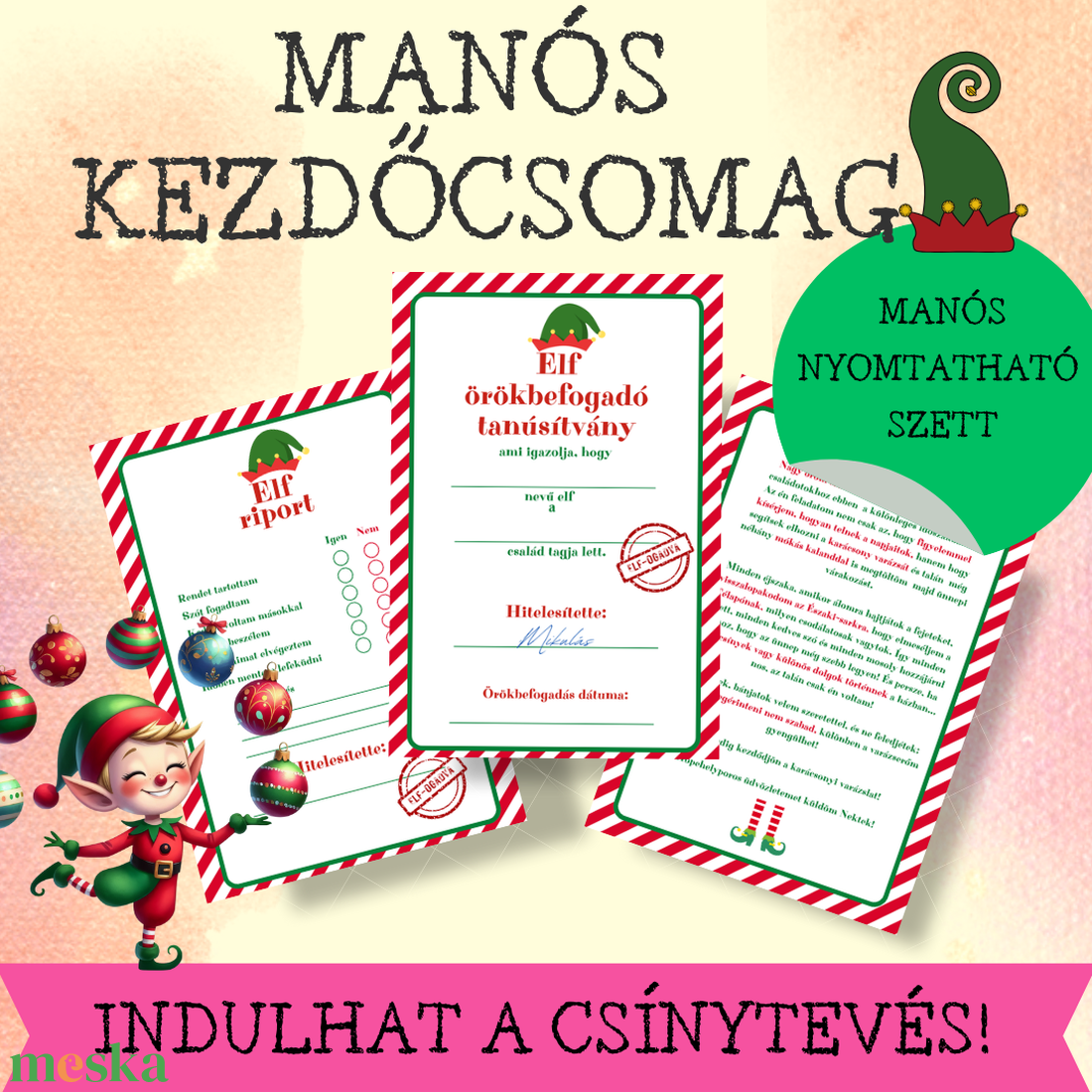 Manós kezdőcsomag - játék & sport - plüssállat & játékfigura - manó - Meska.hu