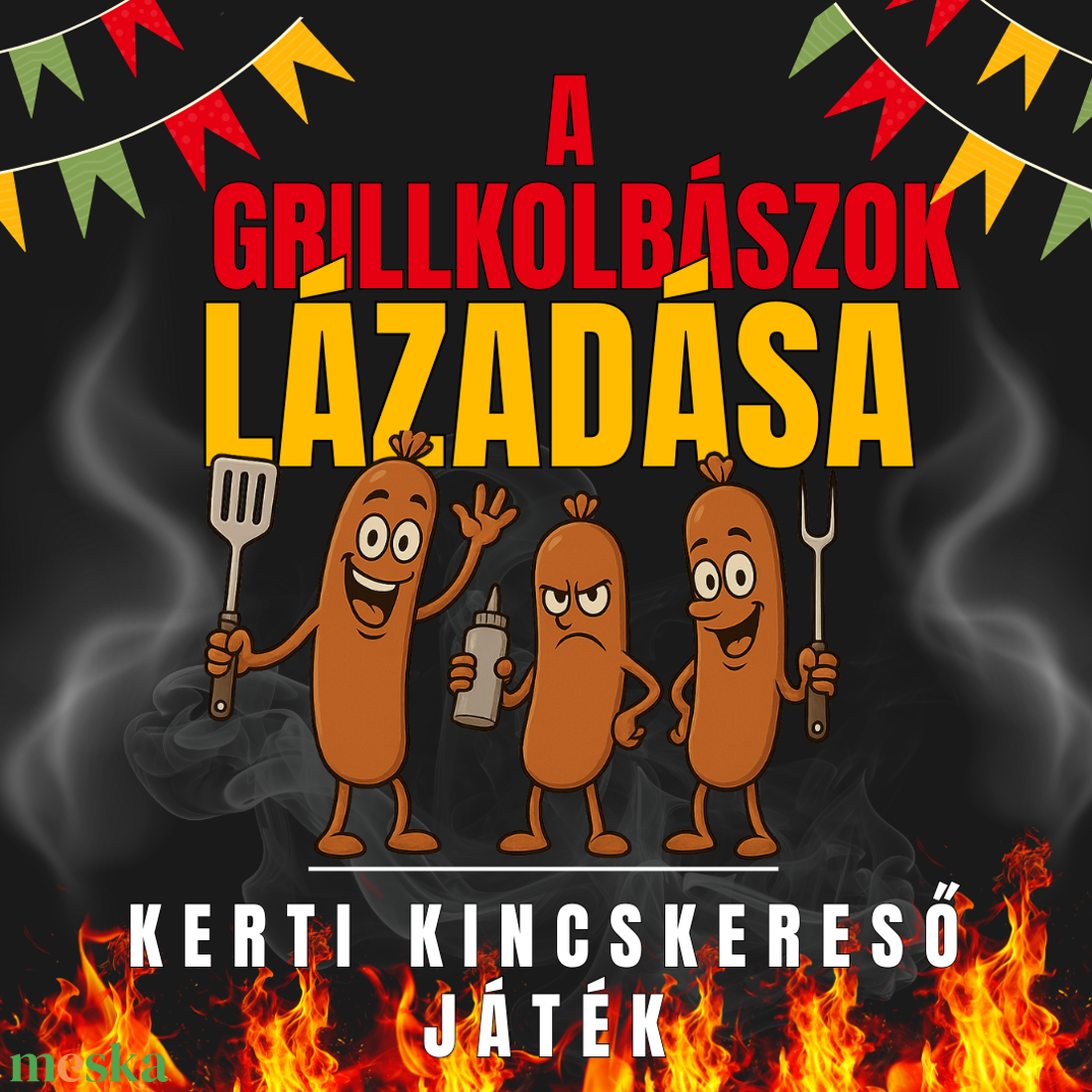 A grillkolbászok lázadása -  kincsvadászat gyerekeknek - játék & sport - táblajáték és kártyajáték - társasjátékok - Meska.hu