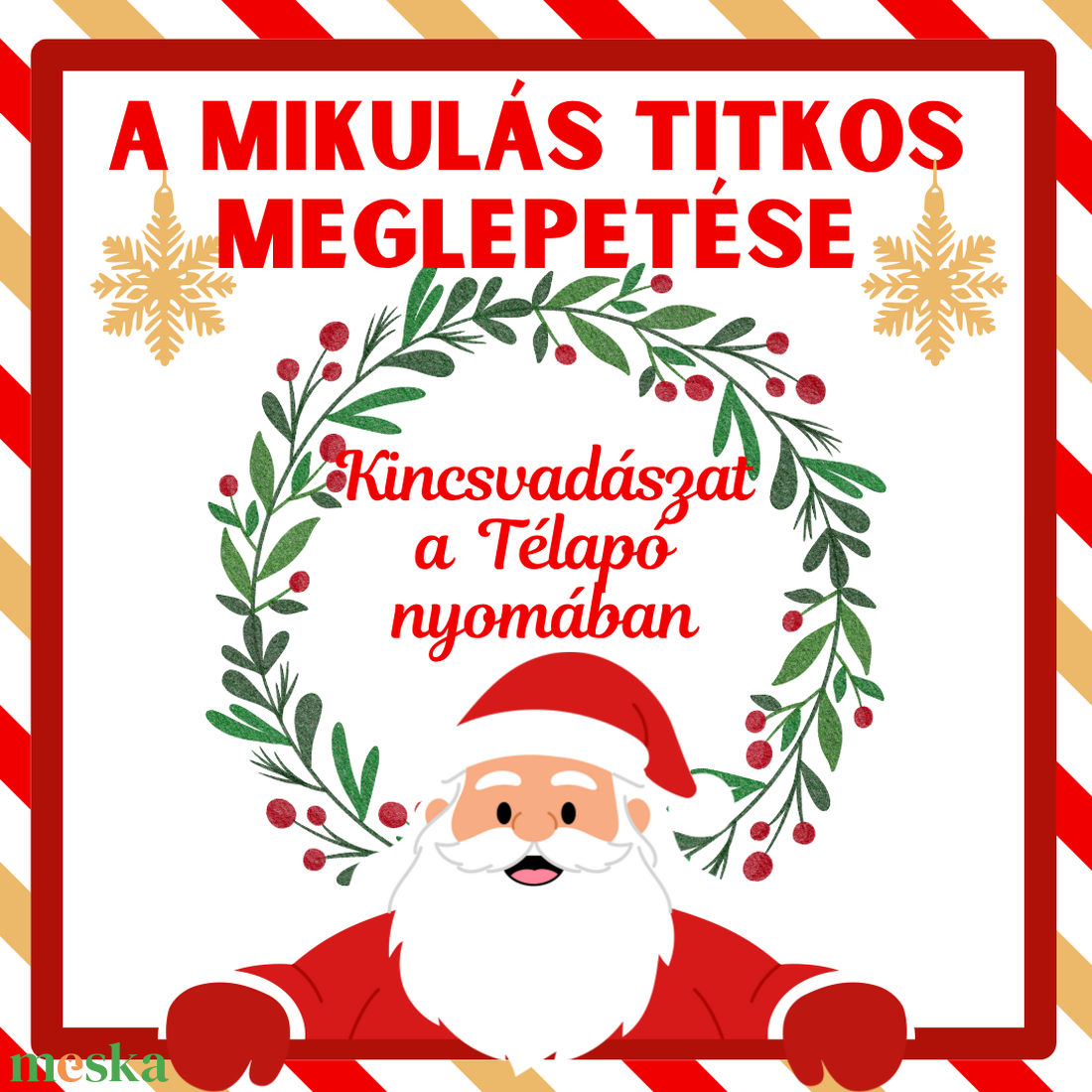 A Mikulás titkos meglepetése - kincsvadászat a Télapó nyomában - játék & sport - készségfejlesztő és logikai játék - logikai játékok - Meska.hu